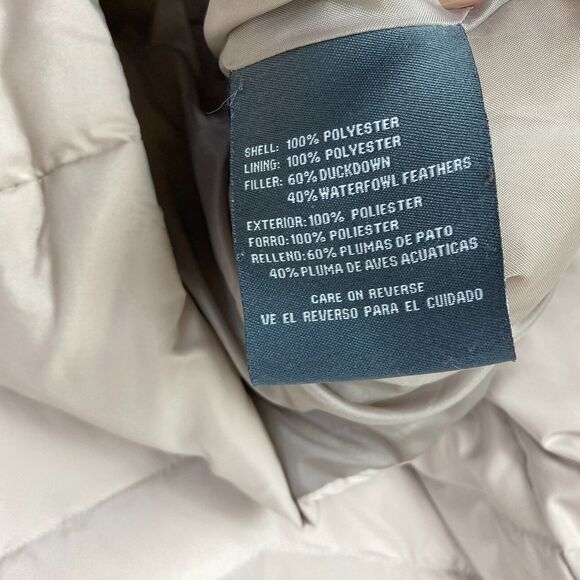 Kenneth Cole Reaction Women's Duck Down Quilted Puffer Jacket Size L Beige Tan - Picture 6 of 10